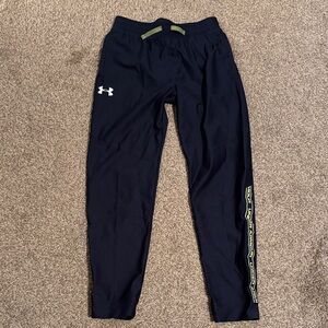 2/$25 Under Armour Navy Joggers with Lime Accents